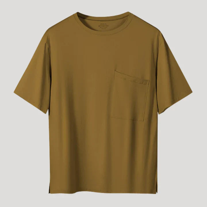 Camiseta Core Fit de Cuello Redondo - Caramelo