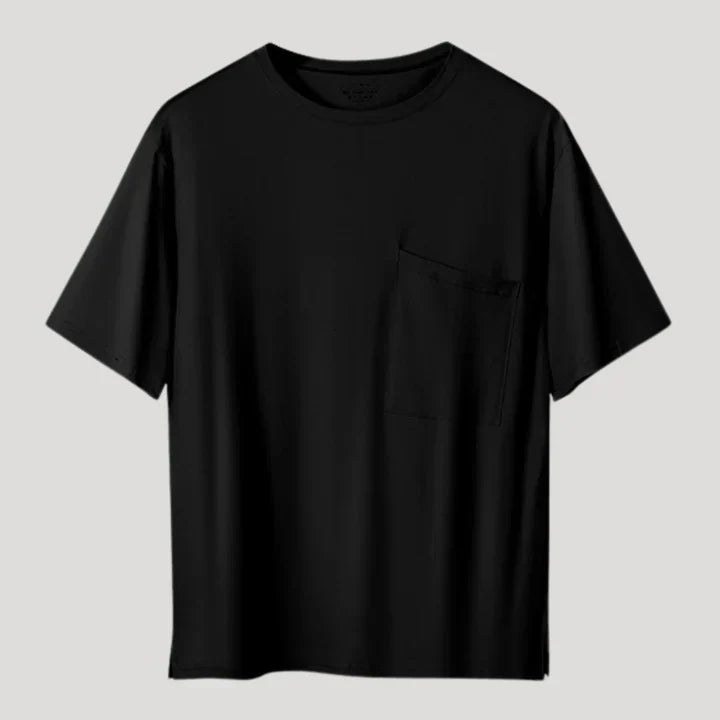 Camiseta Core Fit de Cuello Redondo - Negro