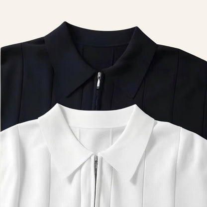Men's Half-Zip Polo Shirt Old Money Valence