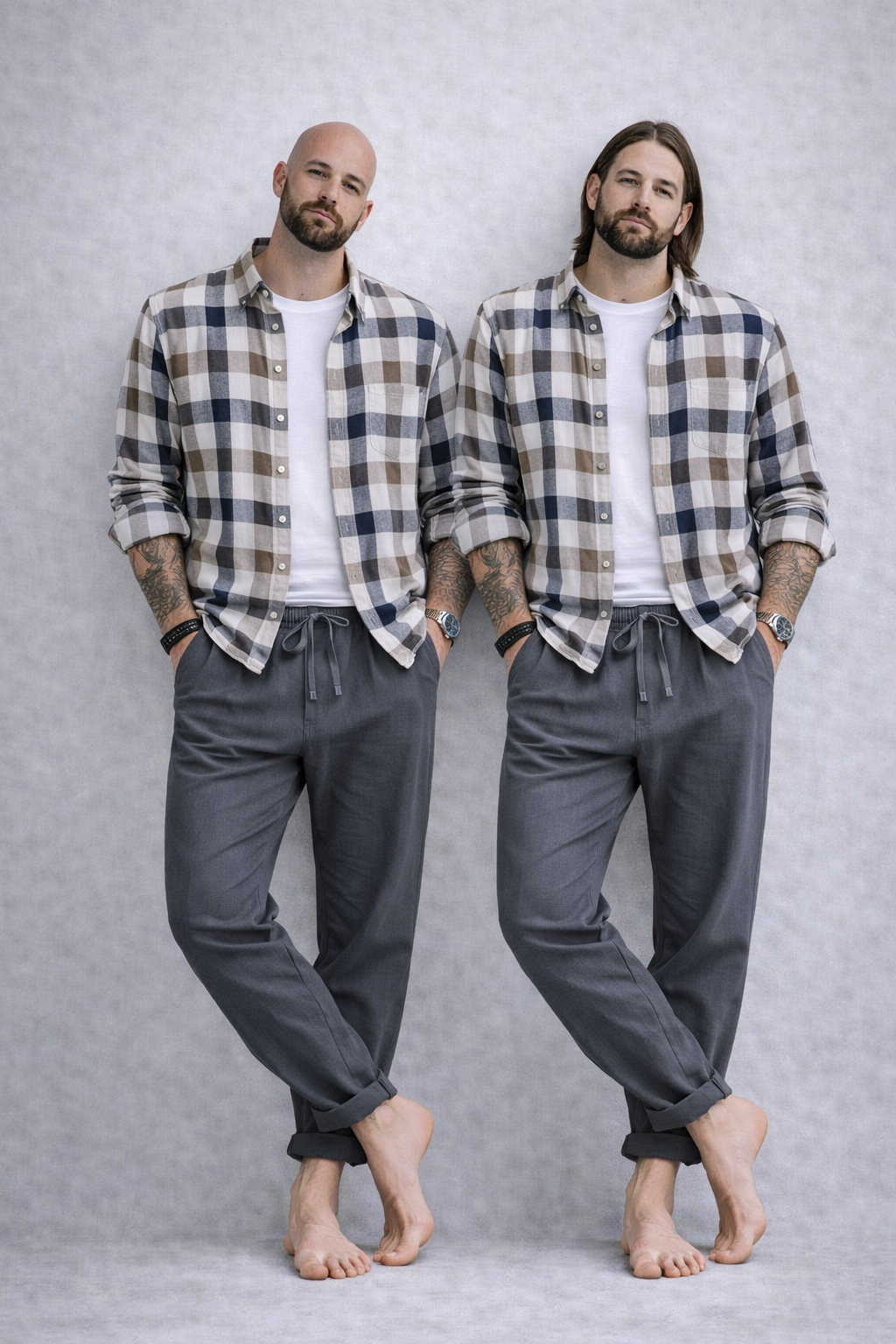 Pantalones con Cordón Urban Blend – Gris