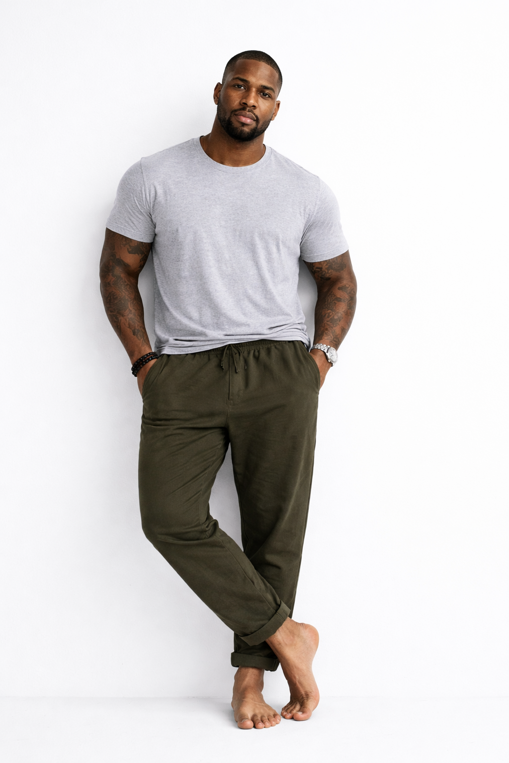 Pantalones con Cordón Urban Blend – Verde