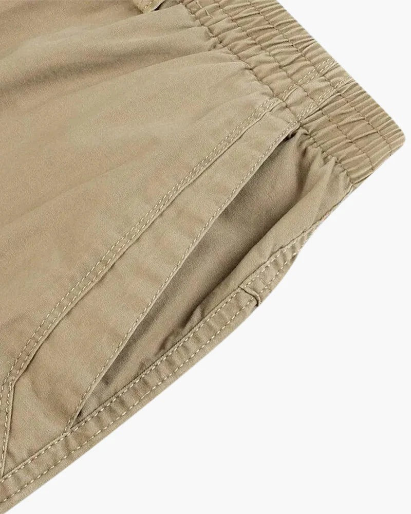 Pantalones Holgados con Cordón – Beige