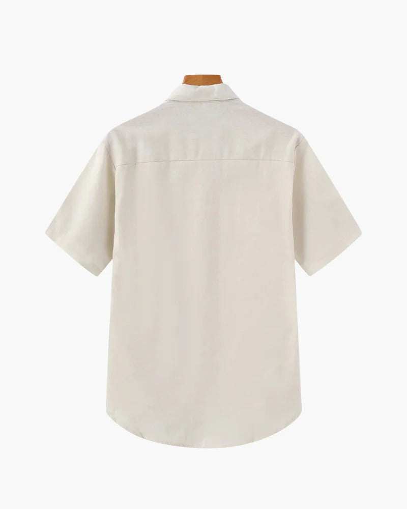 Camiseta Polo de Lino – Beige