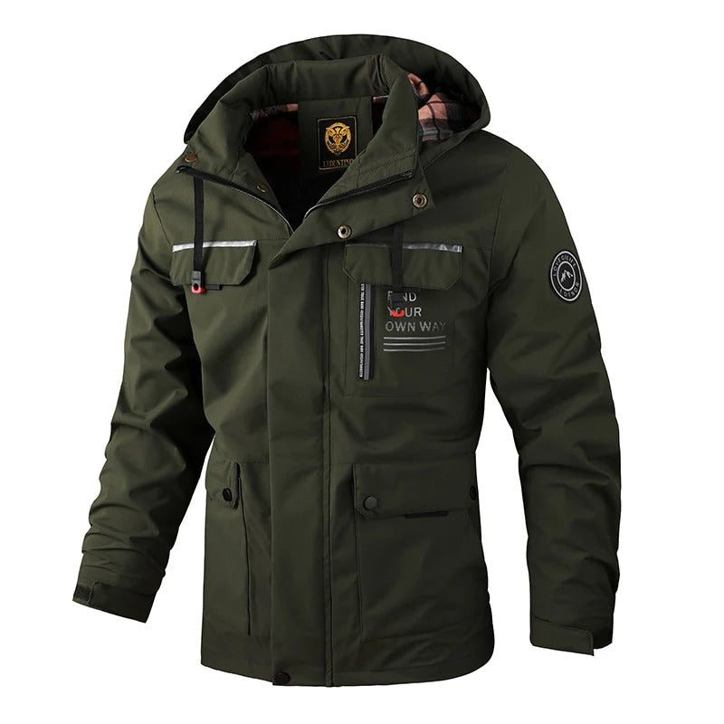 Chaqueta Impermeable con Capucha - Blanco