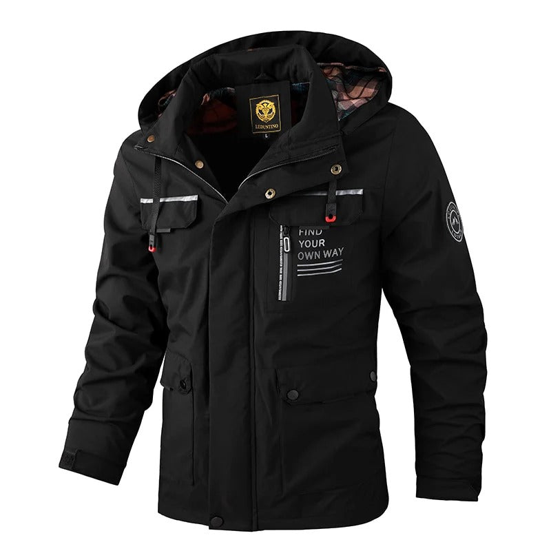 Chaqueta Impermeable con Capucha - Blanco