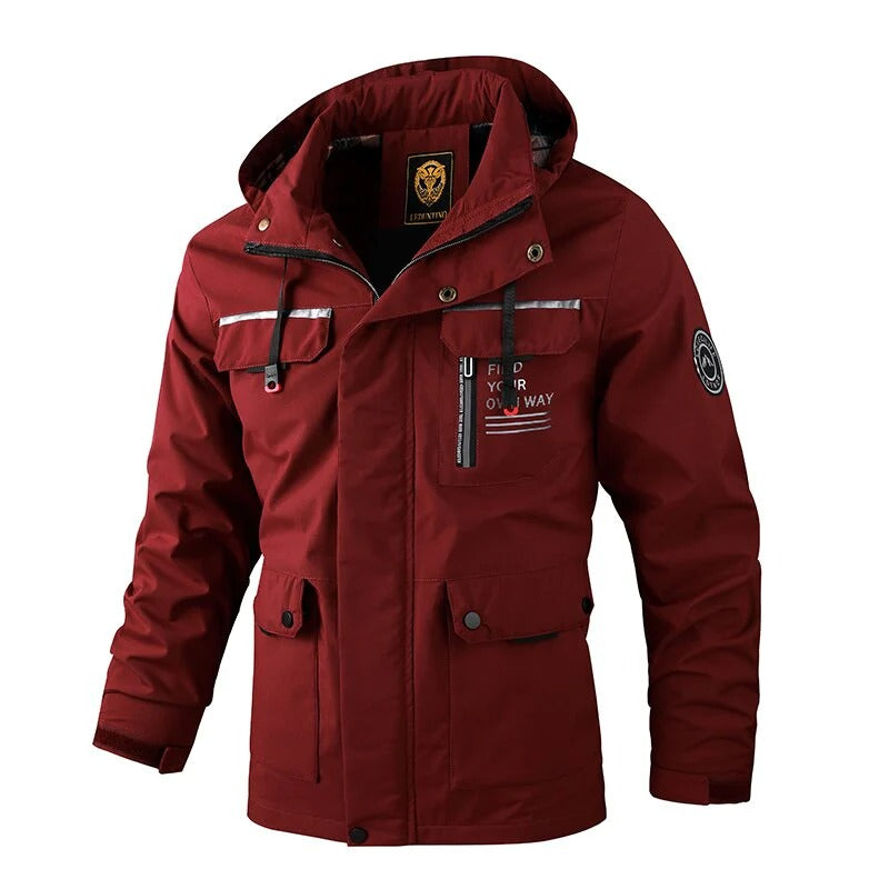 Chaqueta Impermeable con Capucha - Blanco