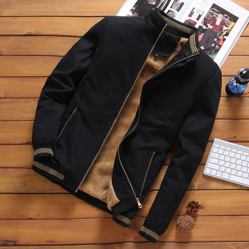 Chaqueta con Forro Térmico Suave - Negro
